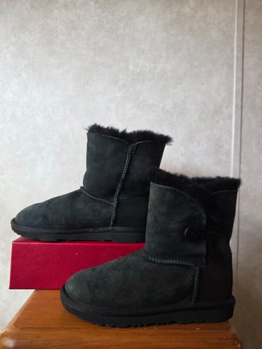 Ugg kid bailey button black - button,